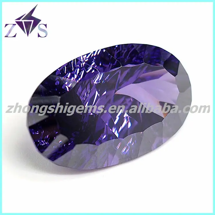 Oval Cutting dark violet gems, violet gemstone