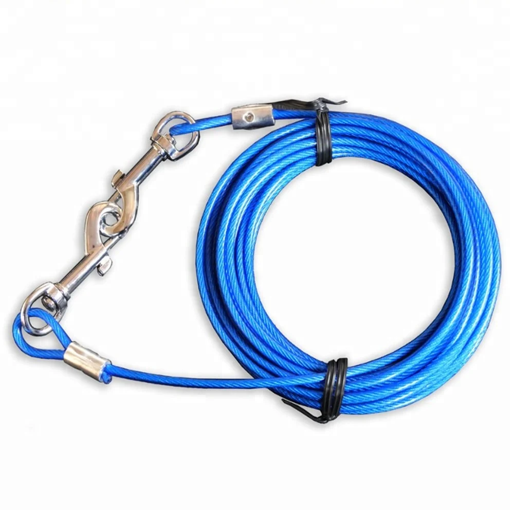 Anti-Bite Steel Wire Rope Dog Tie Out Cable leash for Dog
