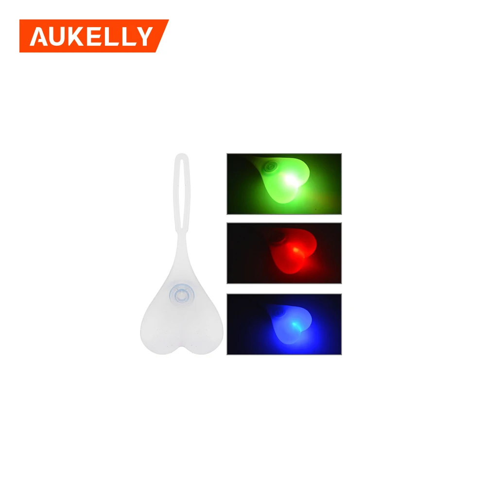 Heart Shaped Tail Light Waterproof Silicon led bicycle ball lights Cycling Safety Led Rear bike light balls