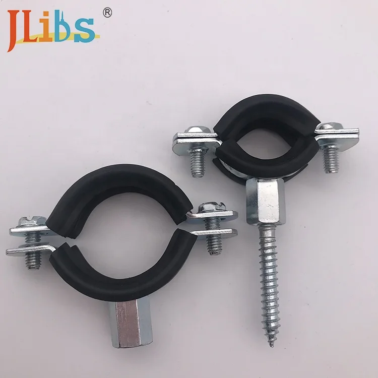 
Heavy duty pipe clip 1/4inch Pipe Clamps with EPDM rubber line 