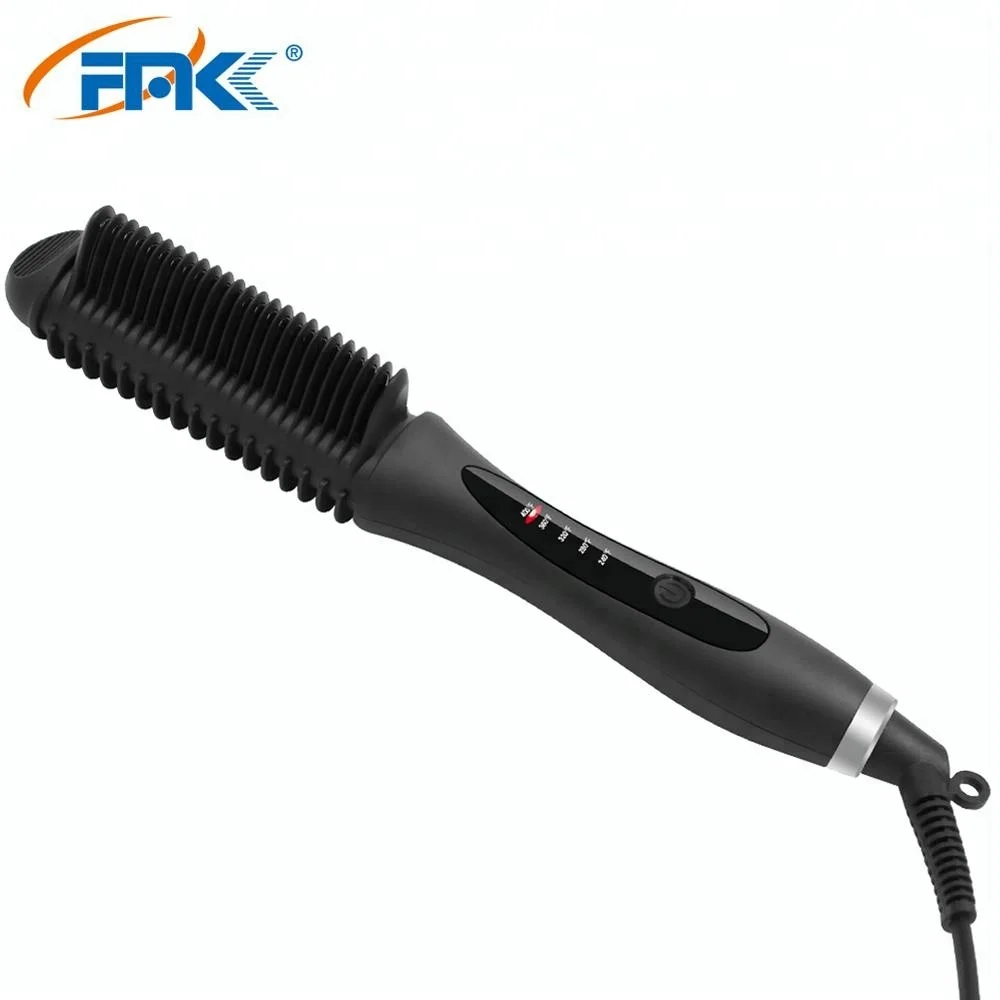 2- in-1  Hair straightener Curling iron brush With Triangle Brush Popular 25mm house-hold hair straightening brush detangling ha