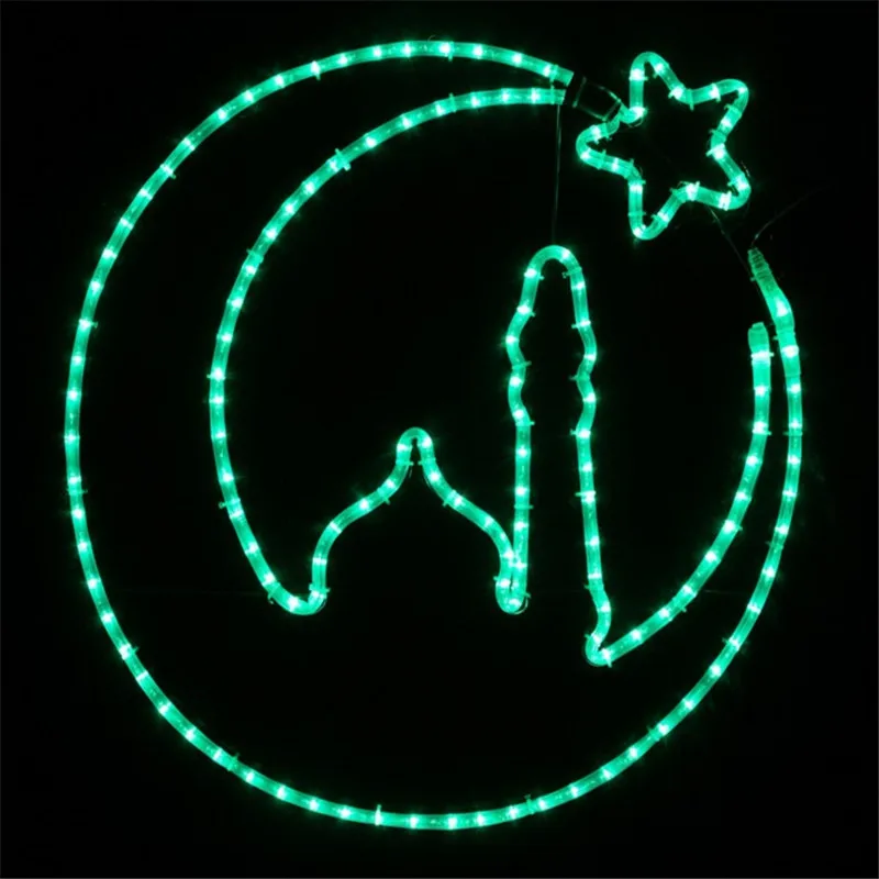 1m Ramadan Decoration Happy Mubarak Eid Hilal Crescent moon LED Lights