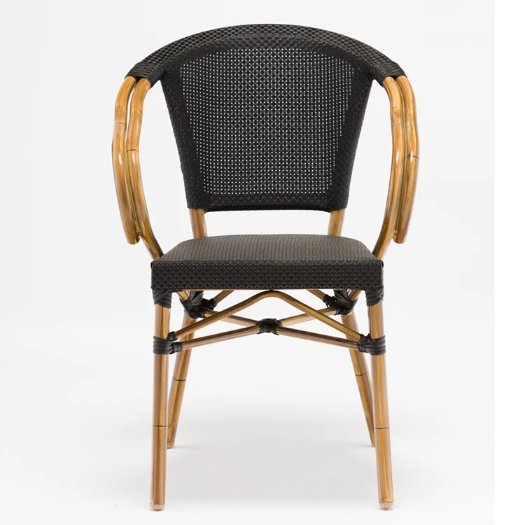 Стул из натурального бамбукового волокна с алюминиевой рамой и сиденьем из полиэстера Teslin