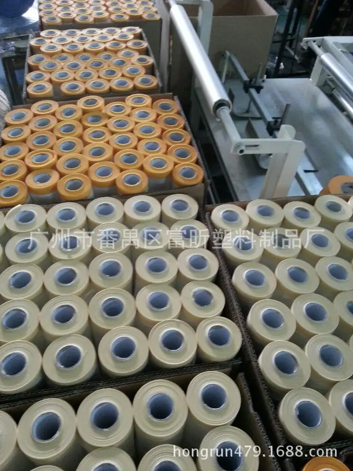 
Free samples auto paint masking plastic film adhesive 30cm disposable mask film 