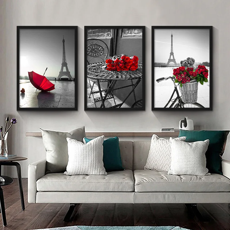 2016 new product printed house abstract canvas painting