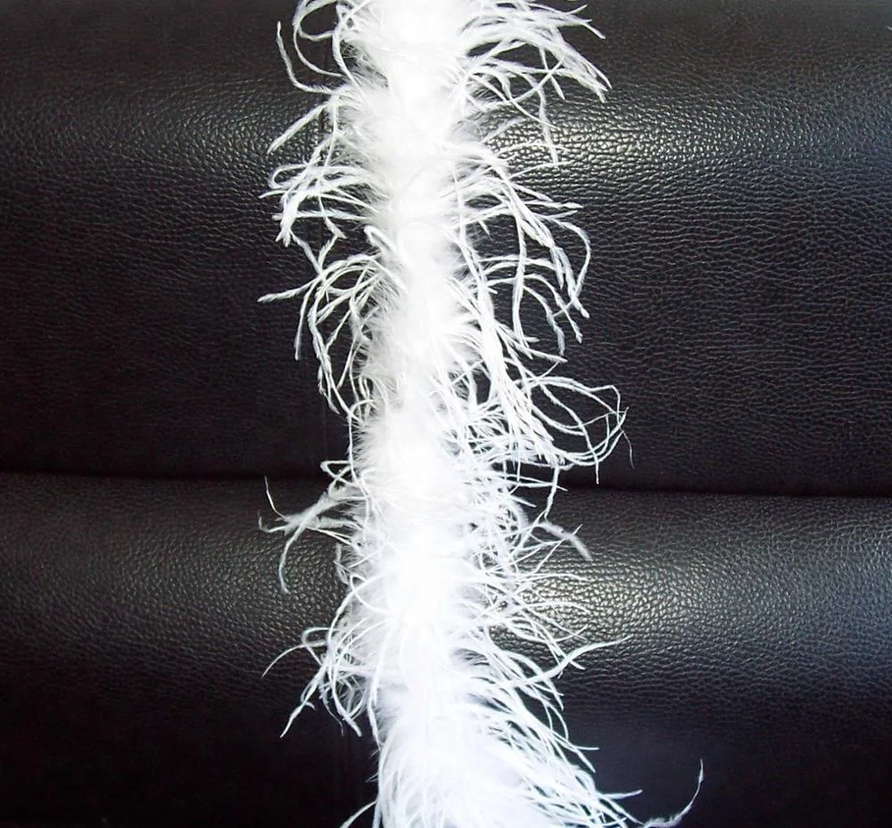 Natural Ostrich Boa feather scarf