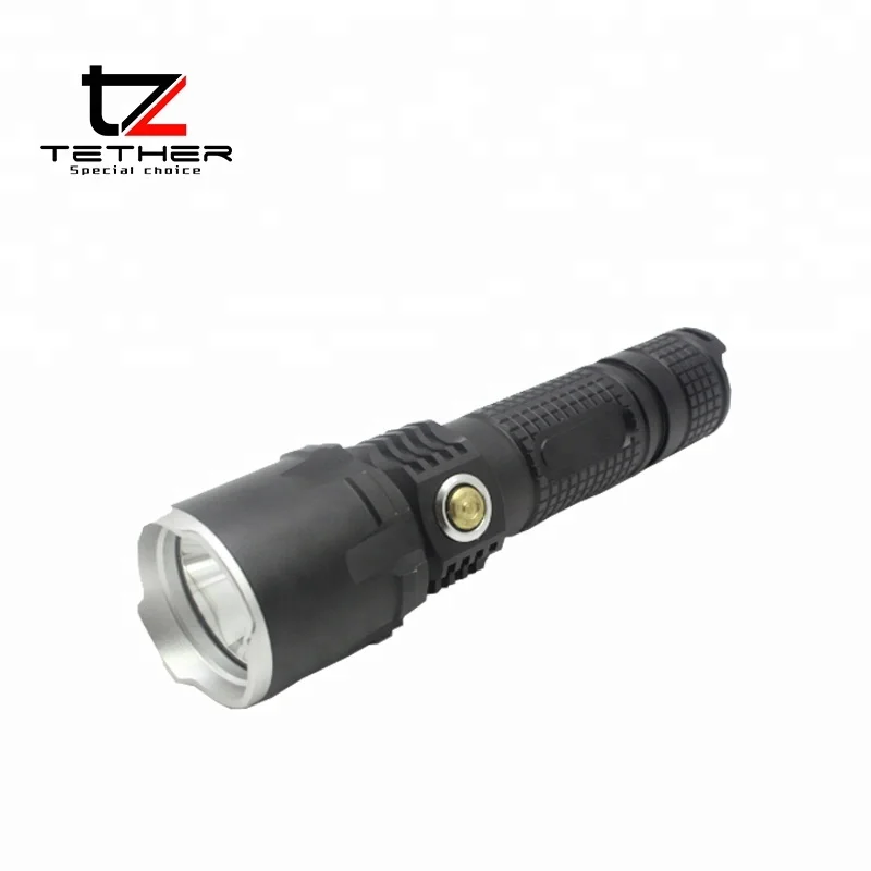 
TZS-005 Fixed focus flashlight Hard Light LED Light waterproof torch light rechargeable bright powerful led flashlight 