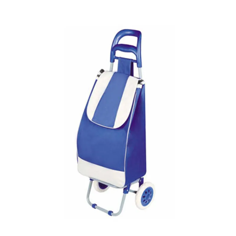 Online Sale Popular Folding Grocery Shopping Cart Folding Trolley Supermarket Wheels Shopping Bag