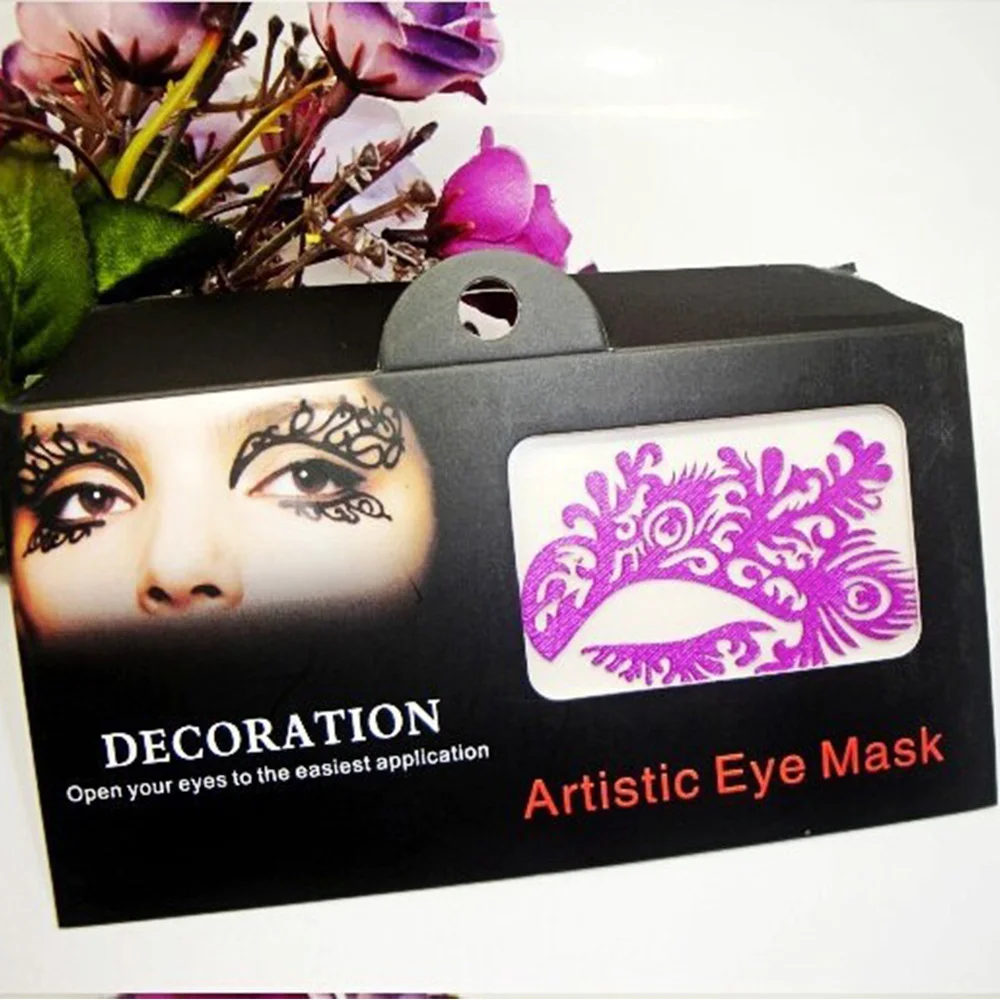 masquerade sticker Hot Sexy Lace Mask Masquerade Fancy Costume Party Ball Hollow Flower Eye Mask