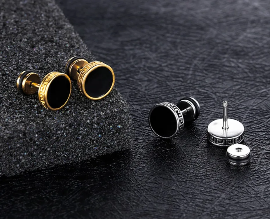 Bulk stud earring  cheap earring men black korean earring for men