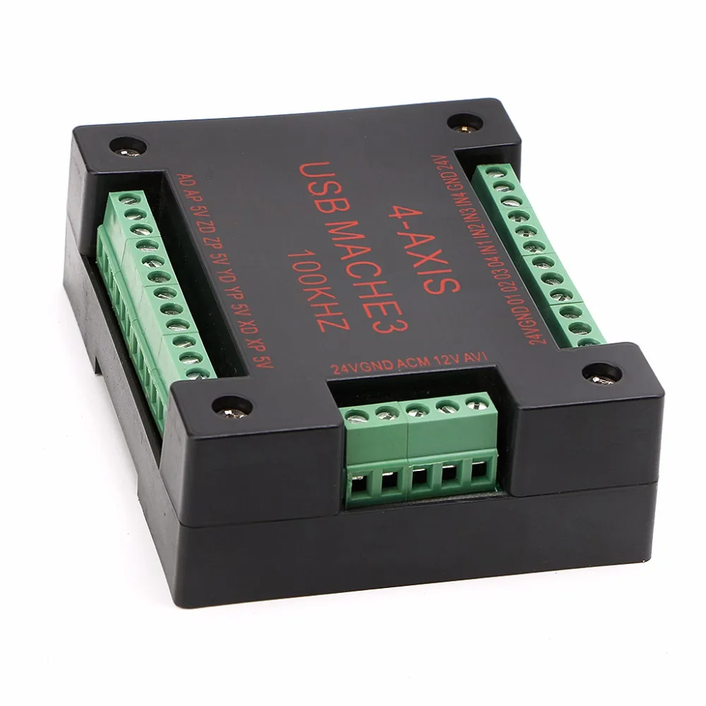 
CNC USB MACH3 100Khz Breakout Board 4 Axis Interface Driver Motion Controller 