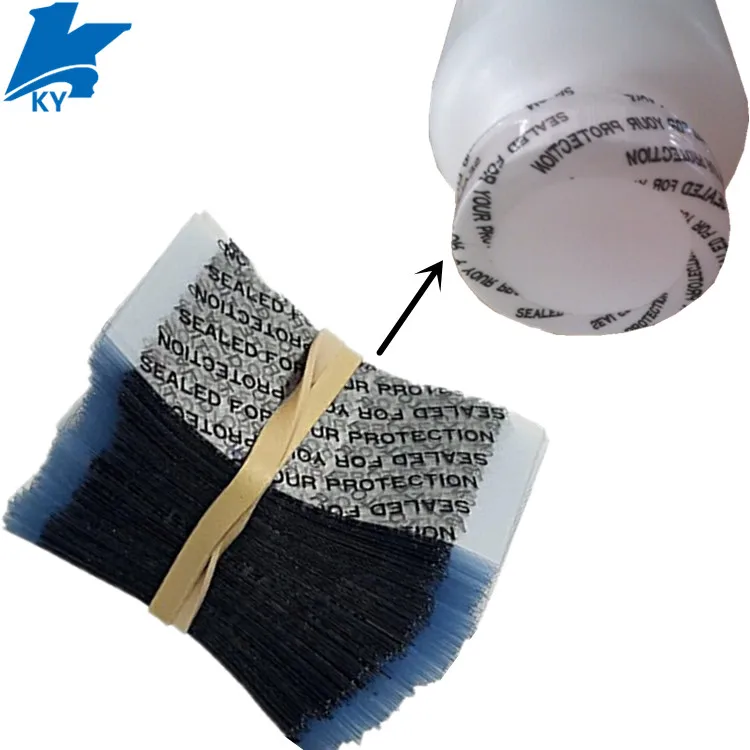 Sealed for your protection labels, shrink cap seal, cut shrink bands