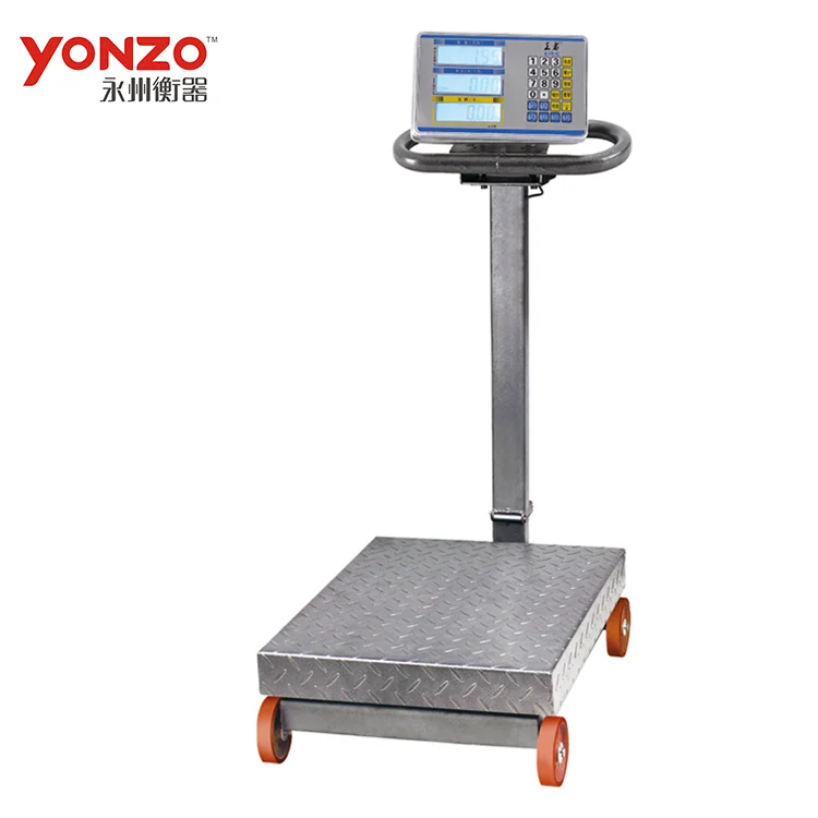500kg 1000kg Electronic Platform bench weighing Scale and Floor scales with Wheels