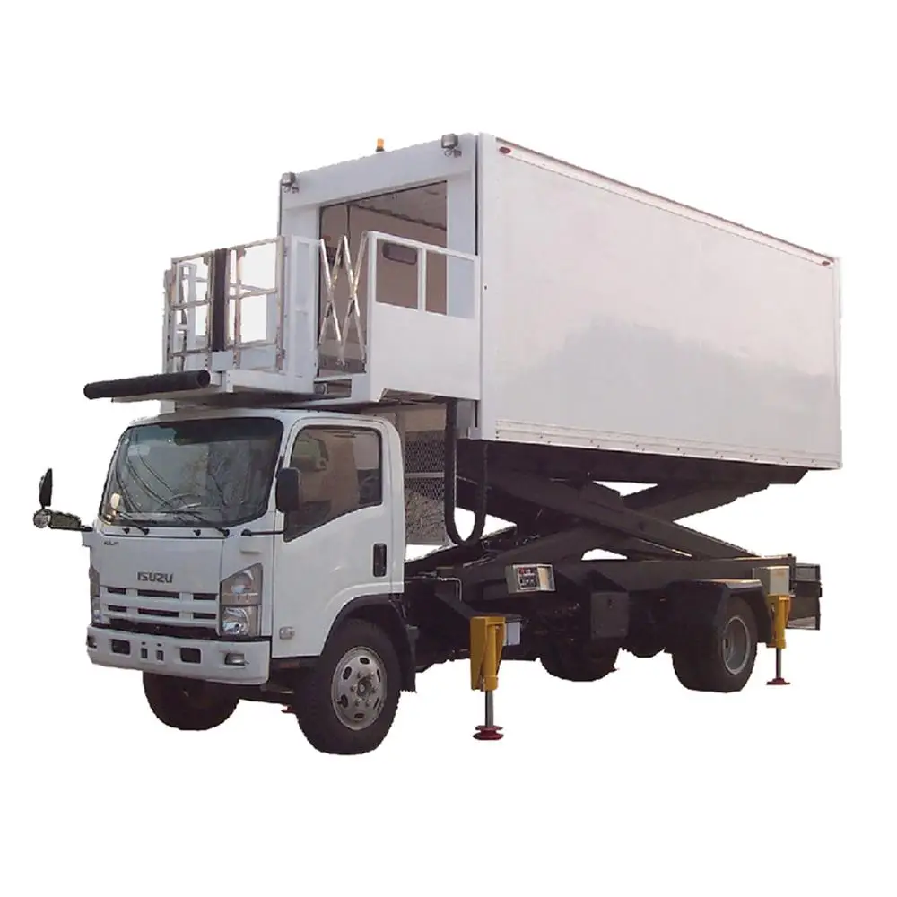 (2nd hand available) aviation aircraft plane food self-propelled hydraulic airport catering vehicle