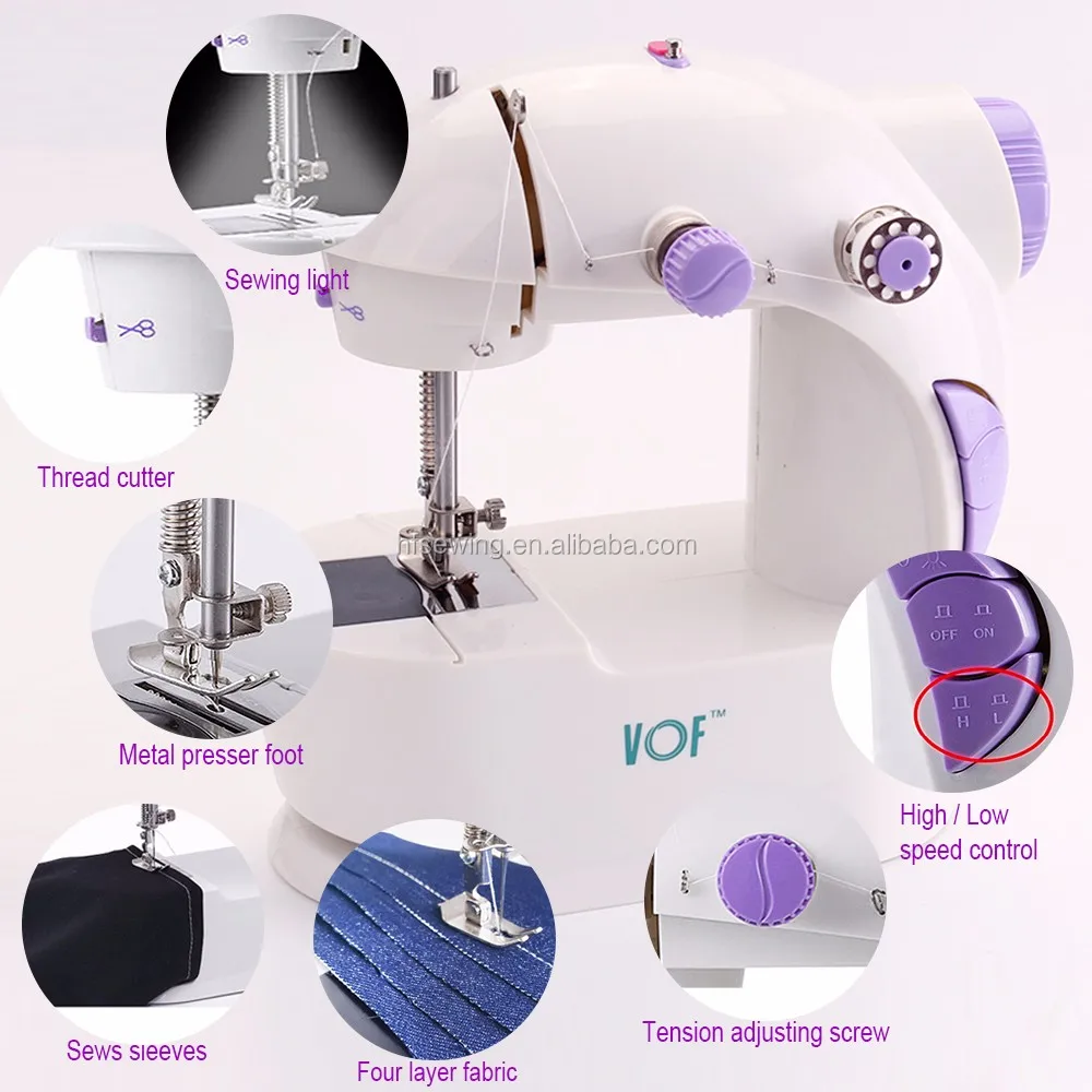 VOF FHSM 201 Fashion multipurpose shirt underwear sewing machine children toy Mini Electric Sewing Machine