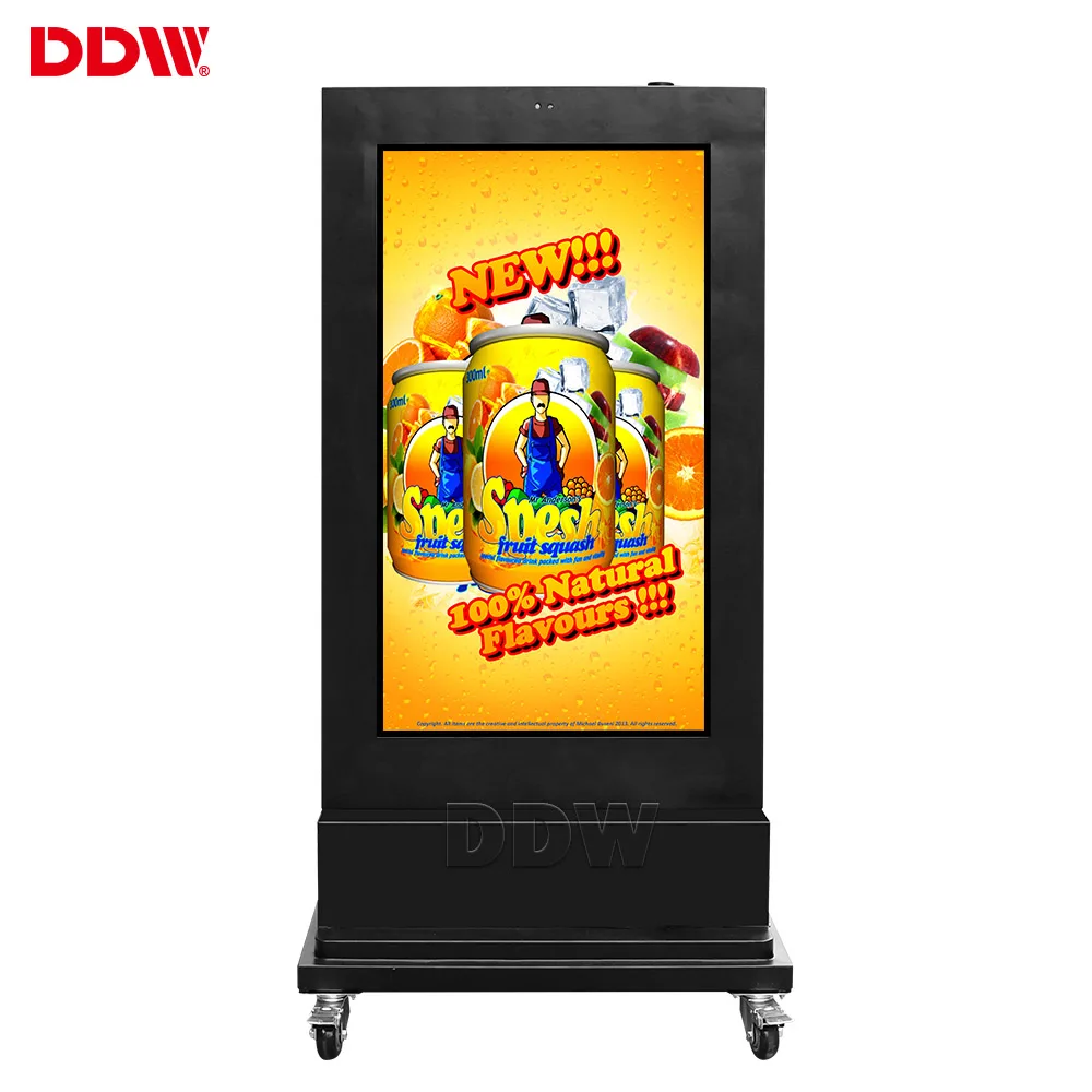  Новый 43 дюйма с батарейным питанием digital signage 2500 нит высокой яркости DC питание от батареек Водонепроницаемая монитор аккумуляторной батареи на открытом воздухе
