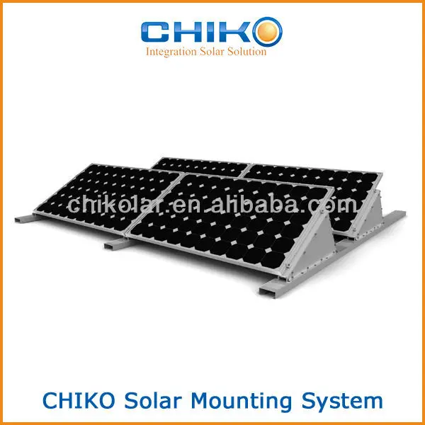 Aluminum Solar Panel Mount Structure, solar ballast roof mount on Flat Roof