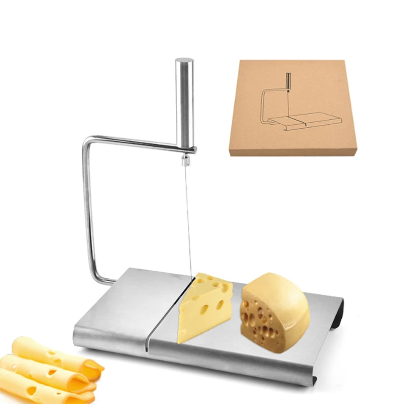 OEM logo Stainless steel cheese slicer wire cheese cutter