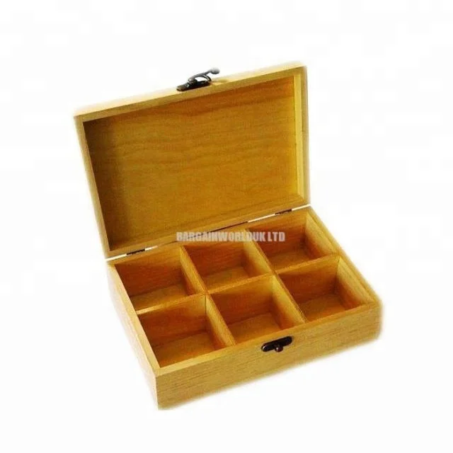 Деревянная чайная коробка, нагрудный ящик, 6 секций, с крышкой, отсеками, контейнер, сумка Caddy LS1