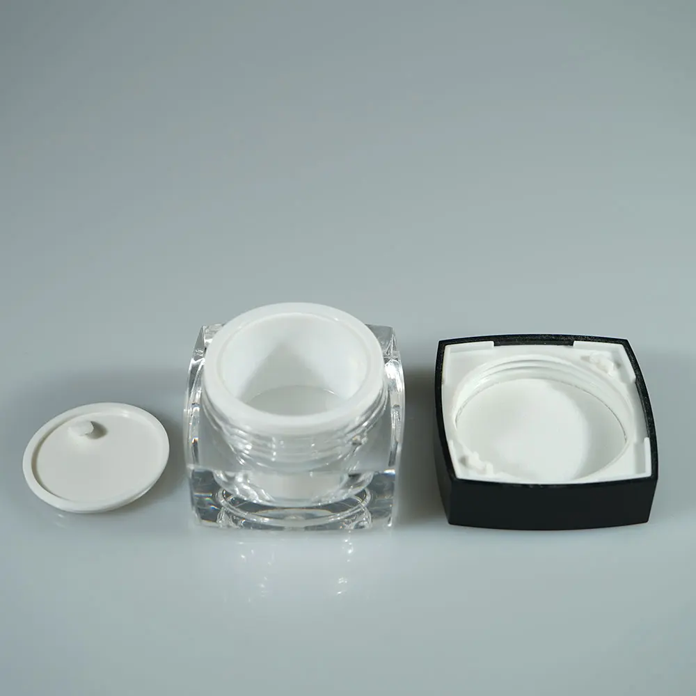 
Black square 5g 15g 30g 50g cosmetic jar plastic / eyeshadow jar / uv gel container 
