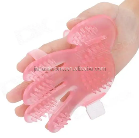 Продвижение-пэт ванна руб кисть 5 пальцы очистки щетка для собак и кошек