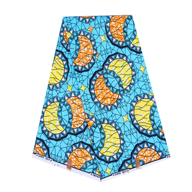 
100% polyester holland real dutch 6 yards pagne africaine wax fabric 