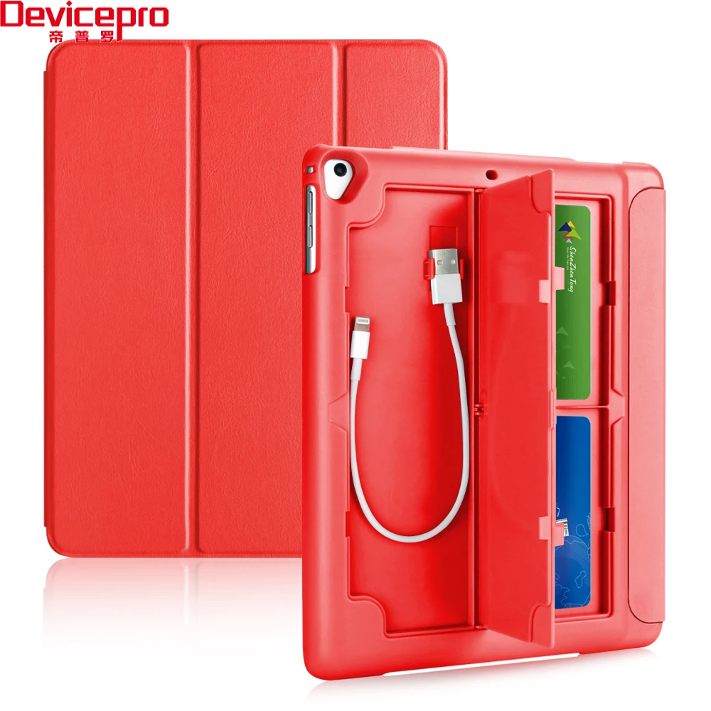 
Multifunction PU Leather+Plastic cover case with card slot for iPad Air/Air 2/9.7 
