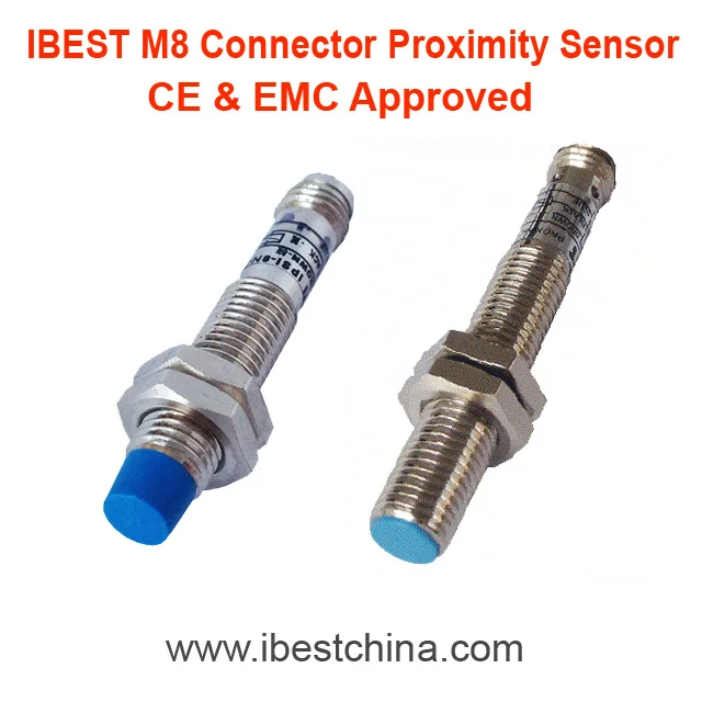 M8 Connector Short Body Inductive Proximity Sensor Switch NPN/PNP 5V/12V/24VDC Metal Detector IP67 Water Resistant (IBEST)
