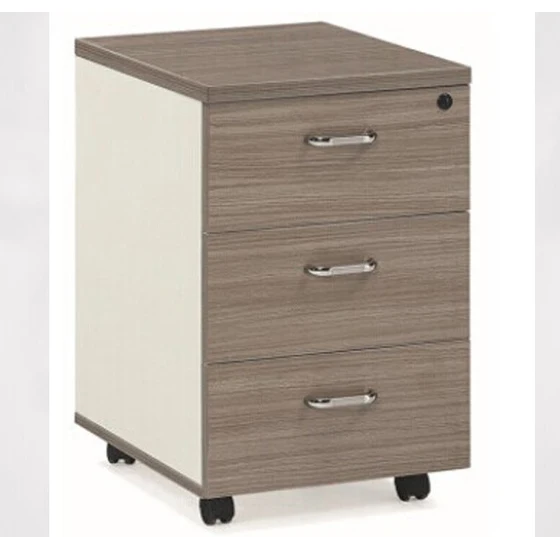 Новая офисная деревянная Мобильная подставка с 3 ящиками и стационарным лотком