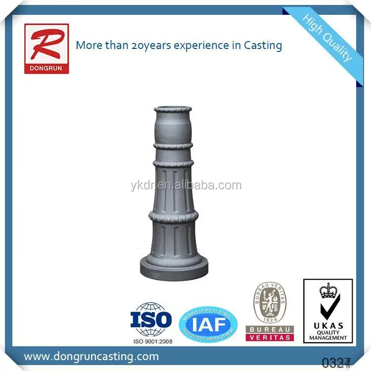 Supply sand casting aluminum ornamental pole and decorative lighting pole base