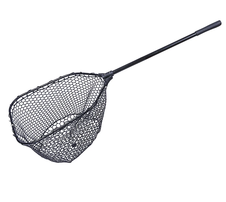 aluminum  landing net fly fishing  net catch and release net soft rubber mesh