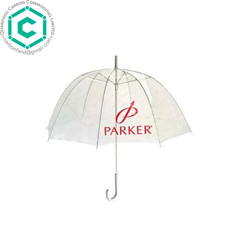 Promotional Logo Printed Rain Umbrella Transparent