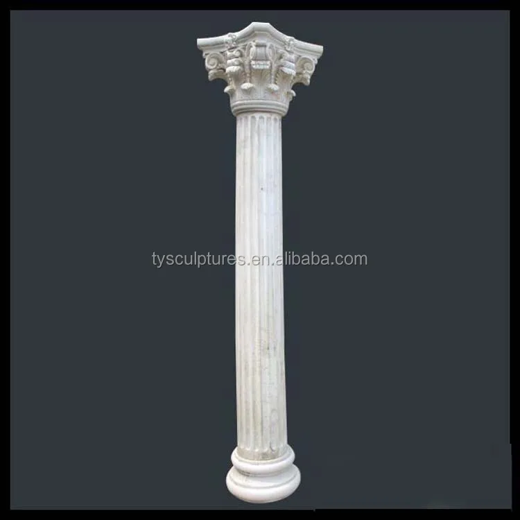 High quality Hand carved roman garden stone pillar for indoor or outdoor decoration