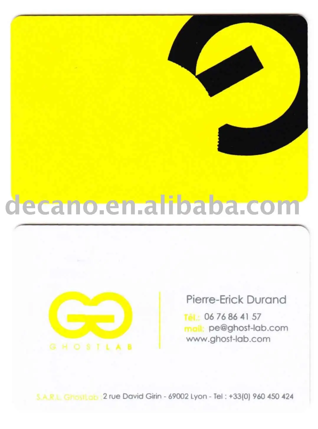 
Paper scratch calling card 