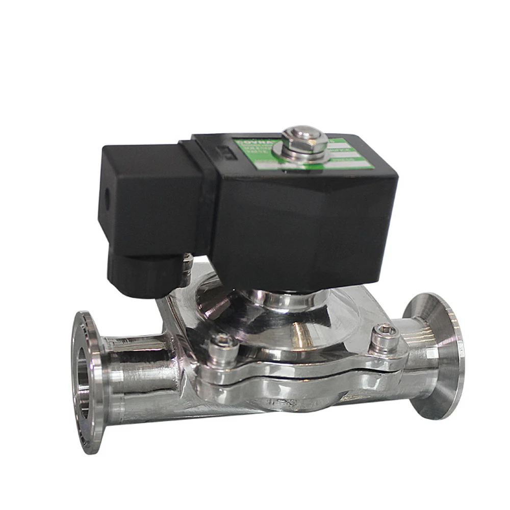 
COVNA 240 Volt Tri Clamp Food Grade Stainless Steel Electric Solenoid Valve 