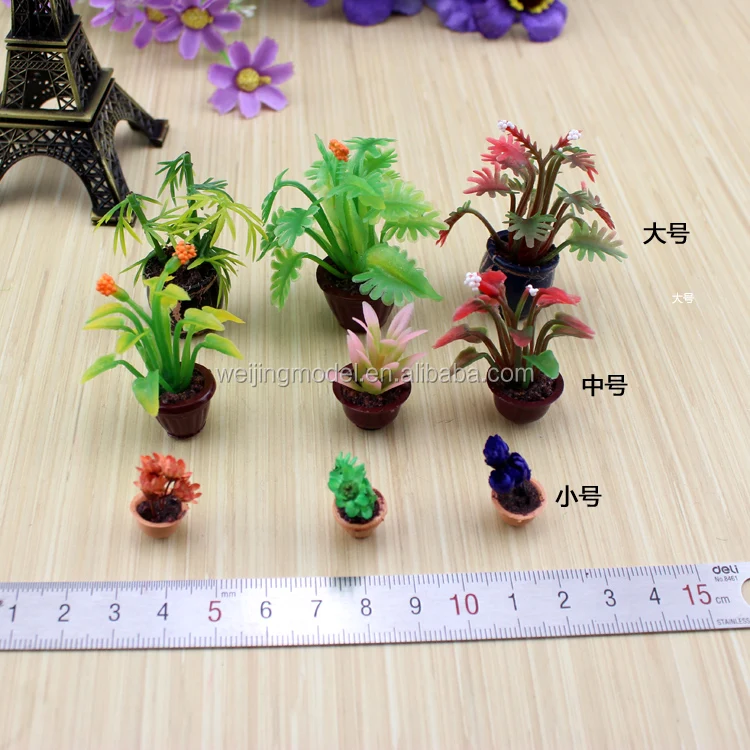 0.8-2cm mixed mini color model flower, scale plastic mini artificial flowers for sales