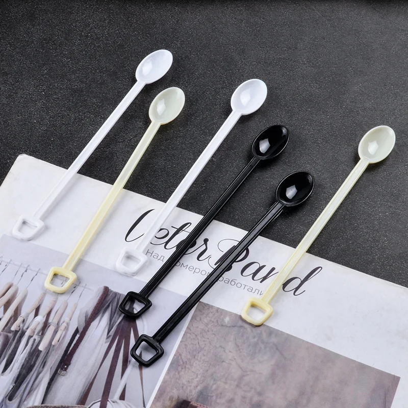 Plastic Spoon,Disposable coffee stirring spoon Plastic Flatware set