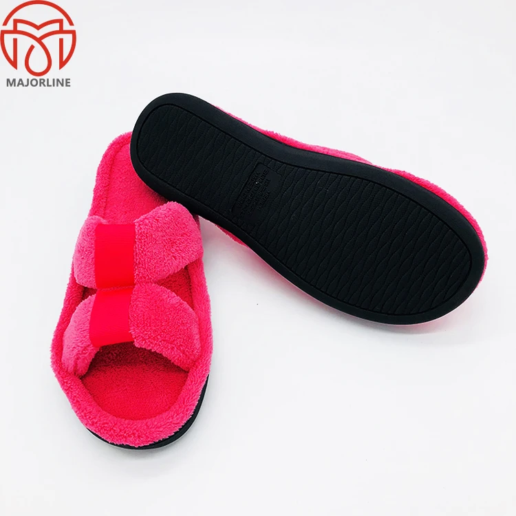 
welcome winter indoor women slides velour slipper sandals 