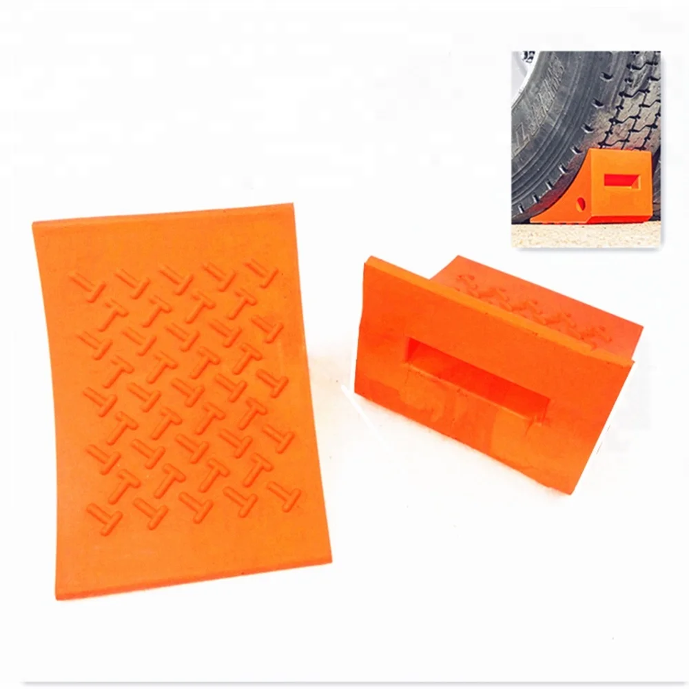 Truck wheel chock with PU filling foam, car wheel chock holder