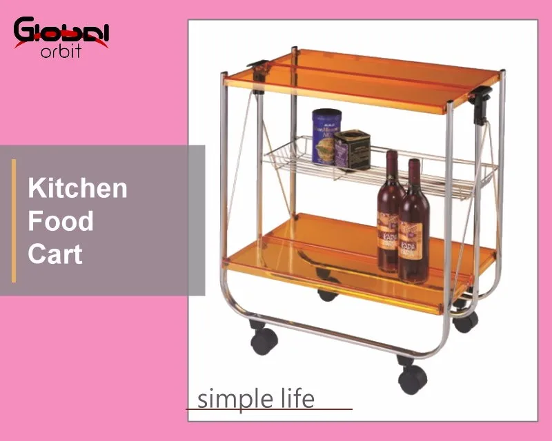 Kitchen Serving Cart, Storage Food Cart With Wheels
