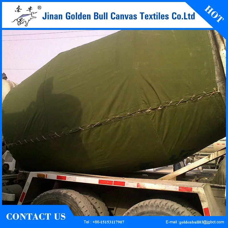 Mixer truck drum tarpaulin cover