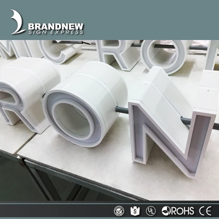 Бренд BRANDNEWSIGN наружный передний Металлический канал 3d буква С trimcap СВЕТОДИОДНЫЙ знак для