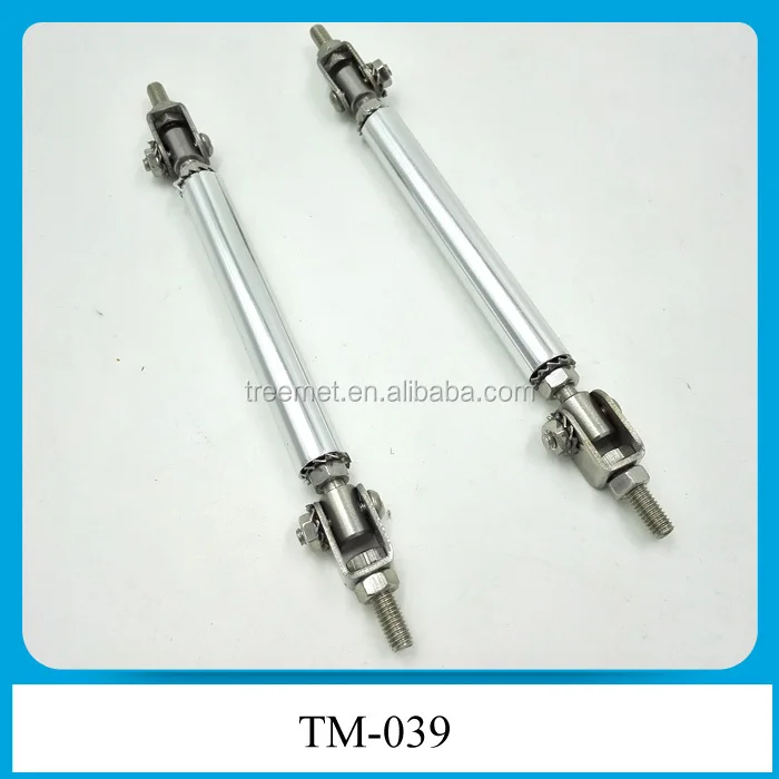 Adjustable Bumper Splitter Lip Spoiler Strut Support Rod Tie Bar BLACK