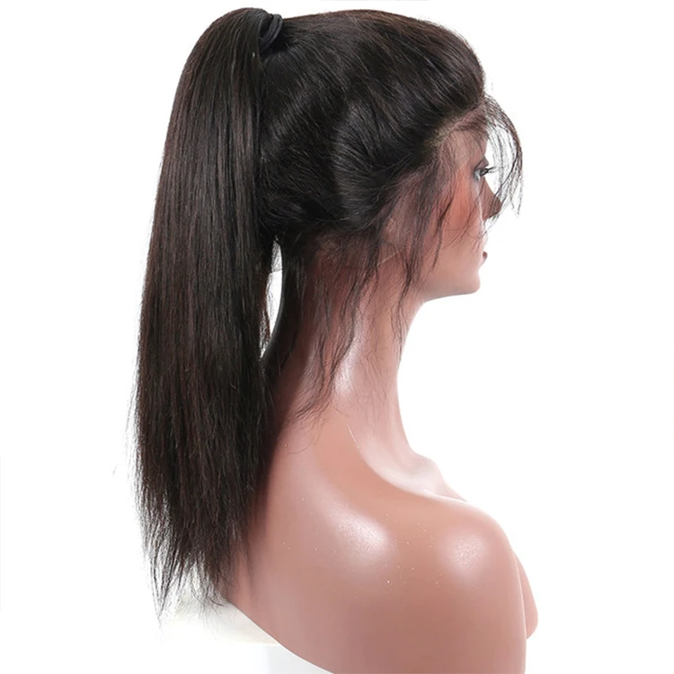 Оптовая продажа цена длинные прямые 360 Кружева передние парики Naturelle необработанные бразильские волосы Virgin (не подвергавшиеся химическому воздействию) волосы парик 360