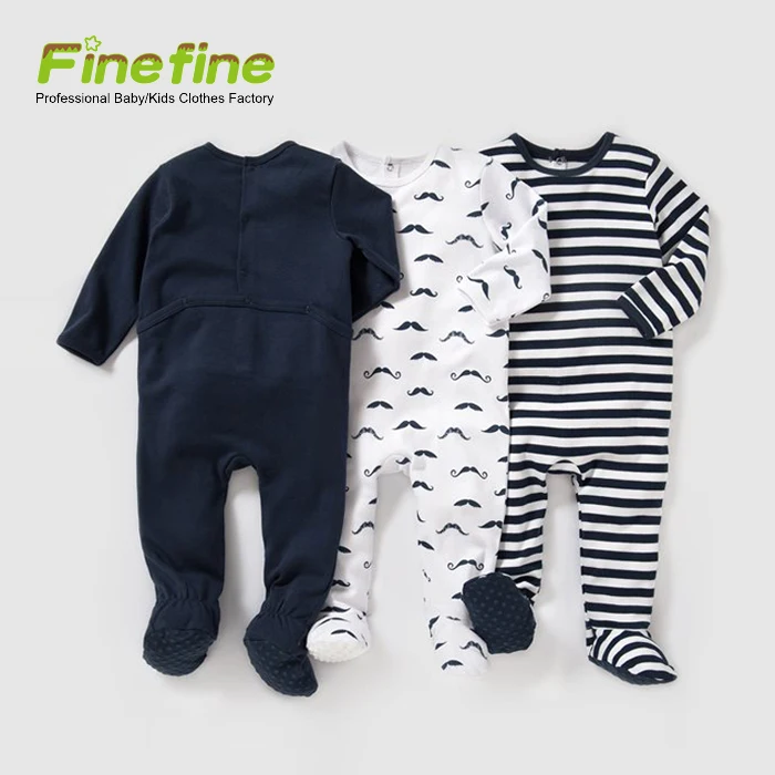
New Arrival Cotton Baby Boys Romper Onesie Jumpsuit With Foot 