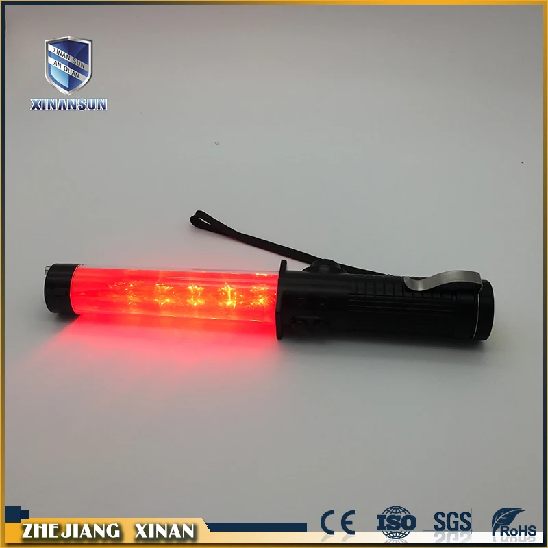 Newly led police electric shock metal flashlight baton