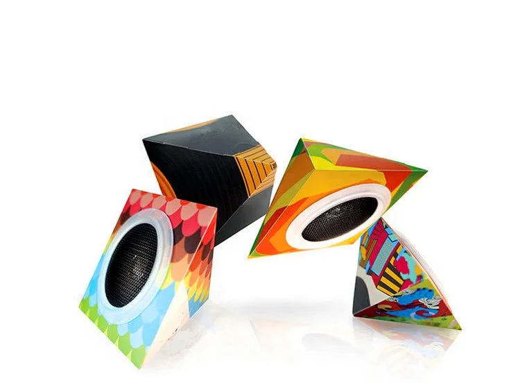 
Carton gift sound creative advertising speaker paper speaker box promotional gift speaker 
