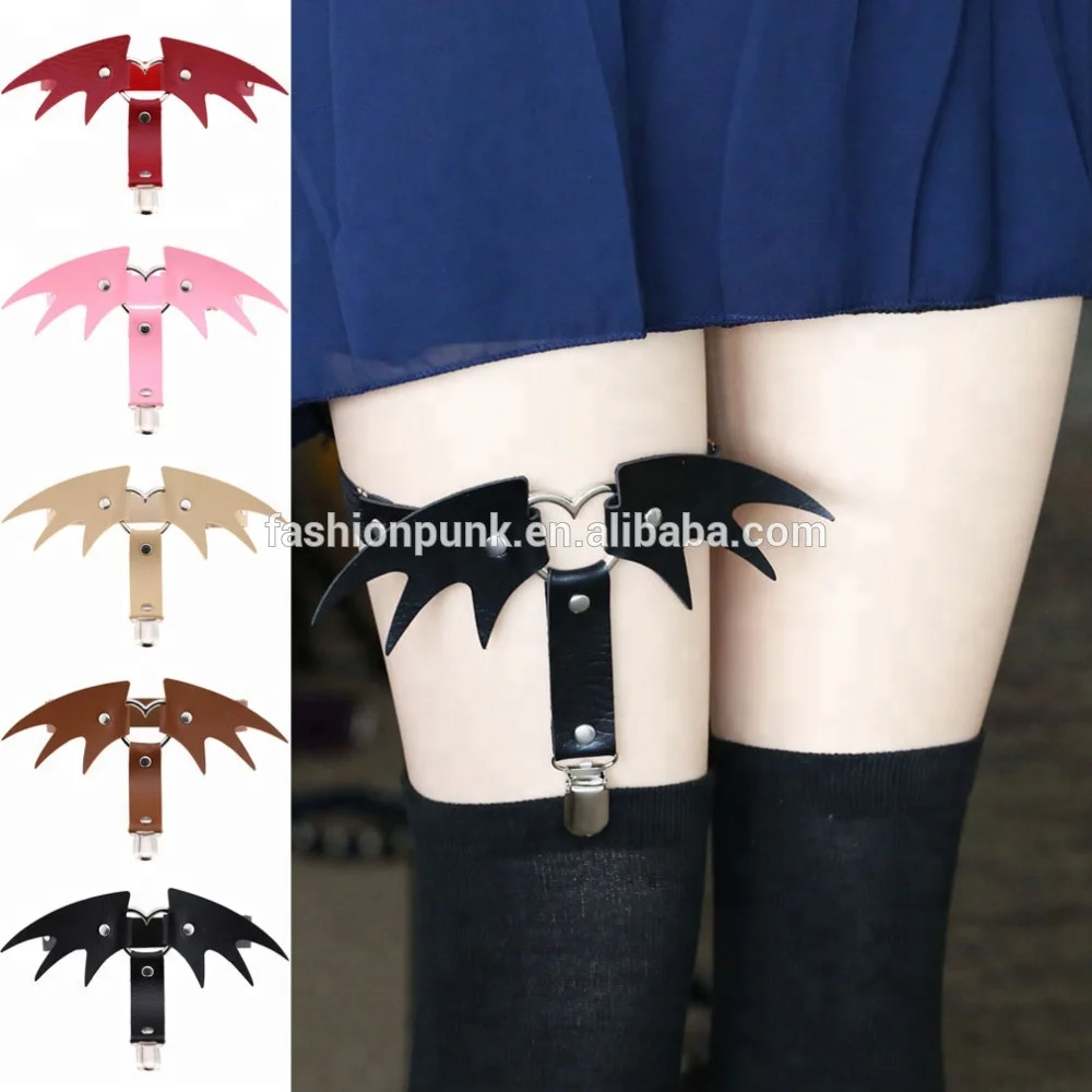 Преувеличенные Хэллоуин Рождественские подарки-форма крыльев Ангела женский кожаный и эластичный пояс для чулок