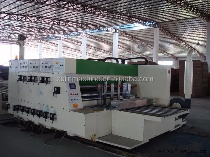 Corrugated carton box printing slotting machine price ,with doctor blade and ceramic anilox rollers