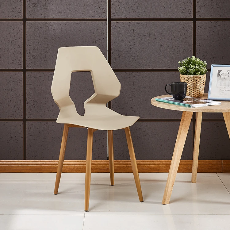 Chinese fashion pp backrest fabric seat colorful plastic restaurant dining chair